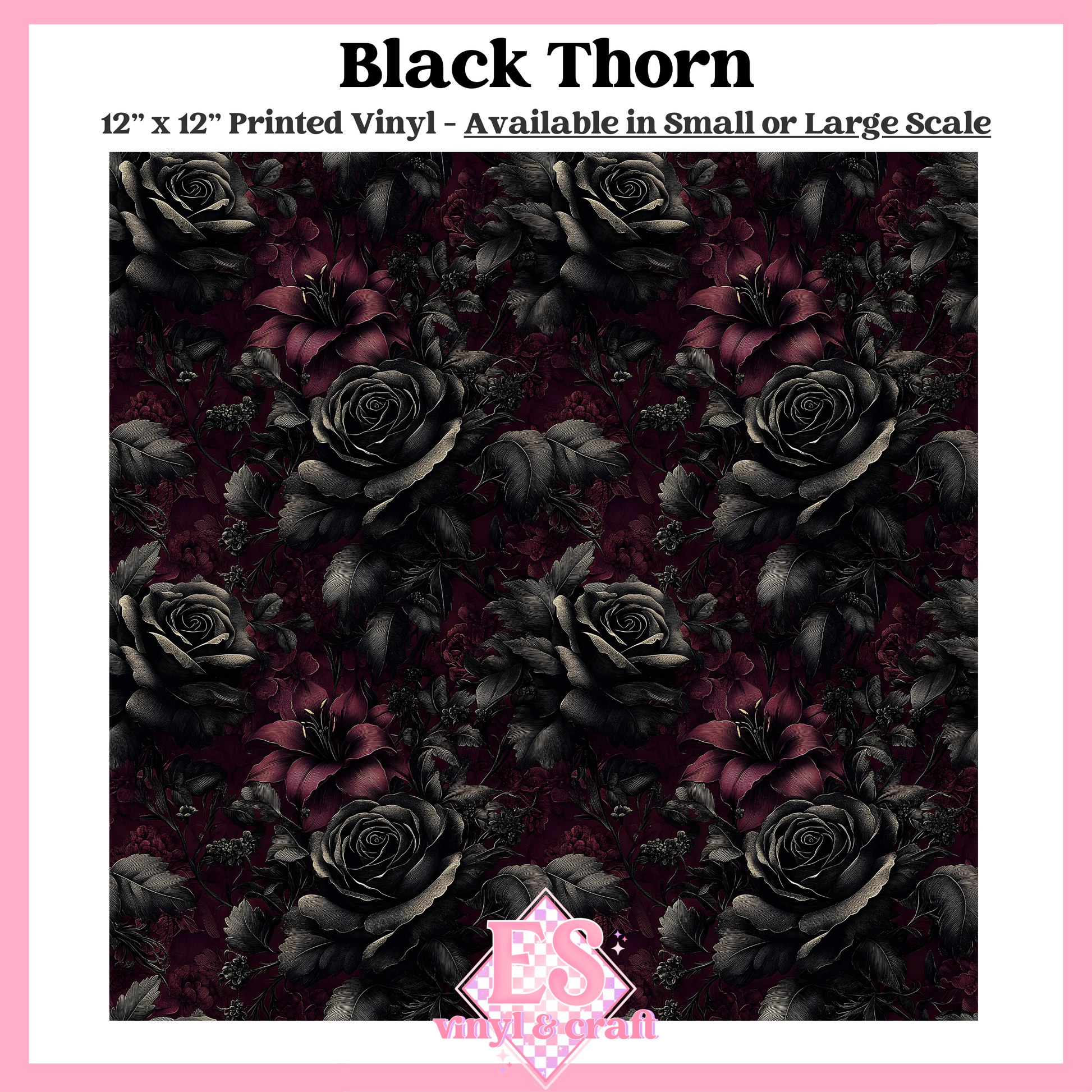 Black Thorn - Small or Large Scale Options - 12" x 12" Sheet image 0