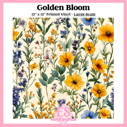 Golden Bloom - Small or Large Scale Options - 12" x 12" Sheet image 2