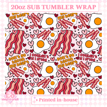 Don't Go Bacon My Heart (Seamless) - Full 20oz Tumbler Sublimation Print image 1