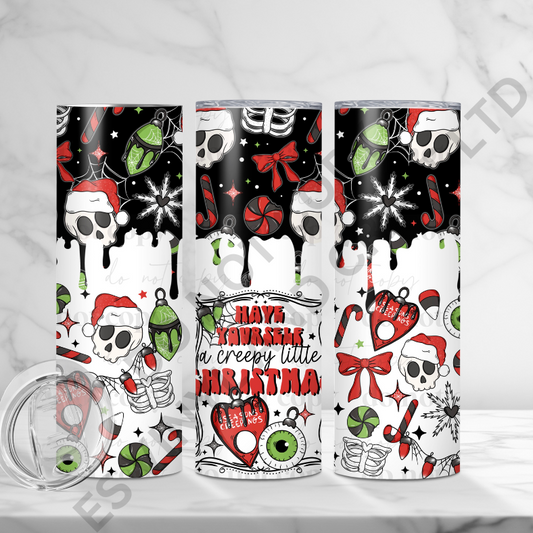 Creepy Christmas - Full 20oz Tumbler Sublimation Ready Print image 0