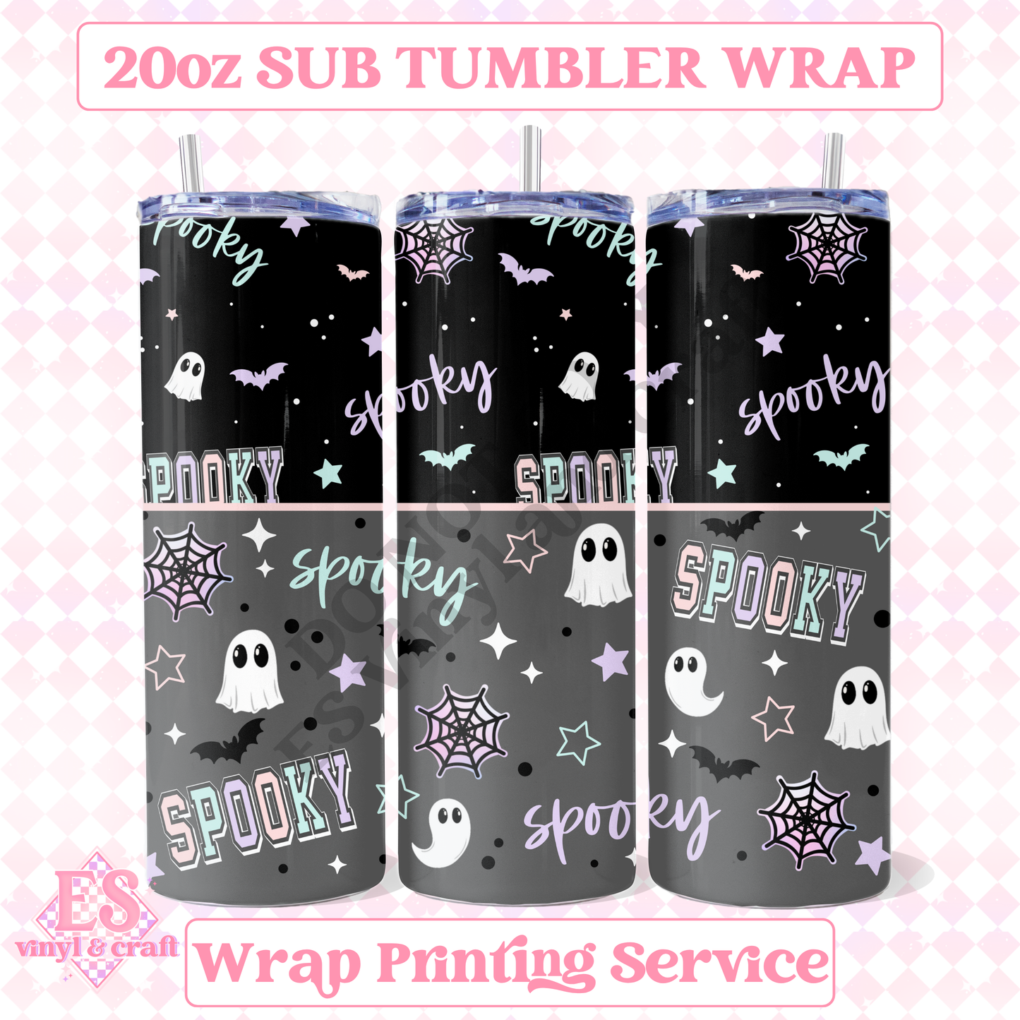 Spooky - Full 20oz Tumbler Sublimation Print image 0