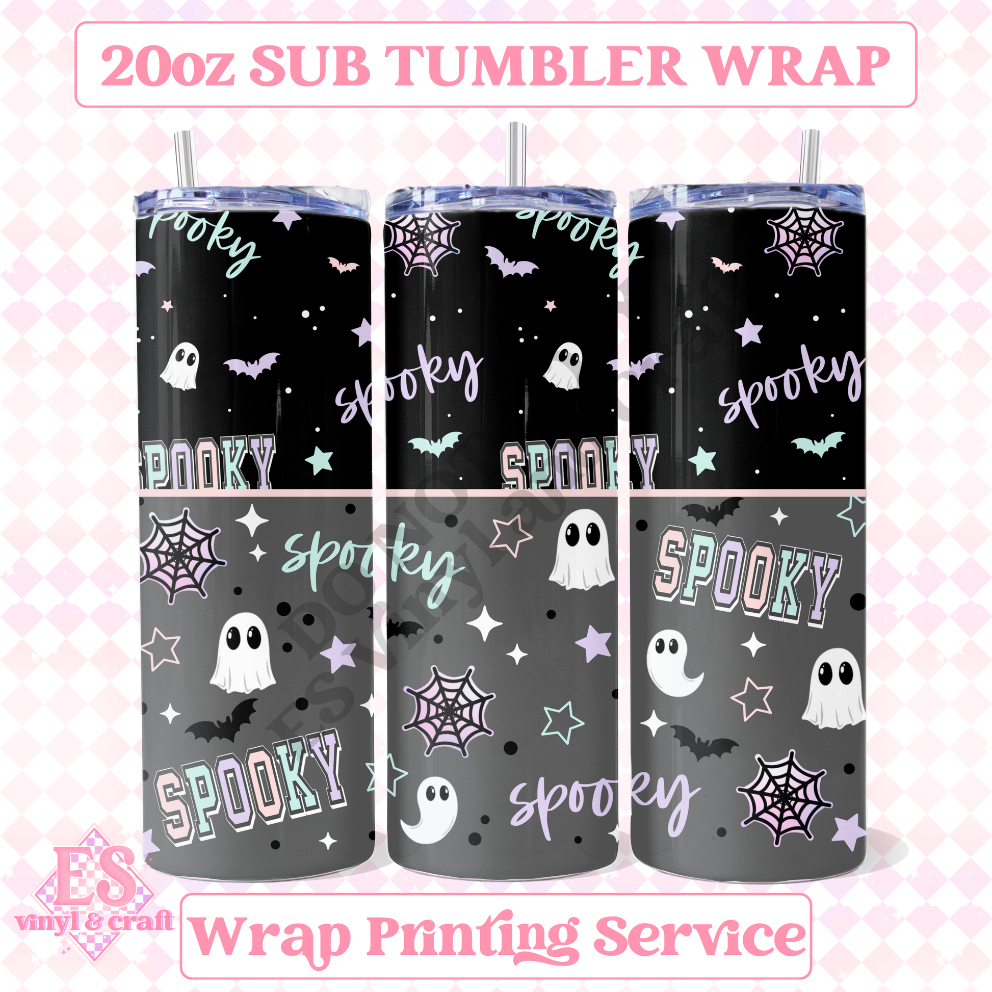 Spooky - Full 20oz Tumbler Sublimation Print image 0