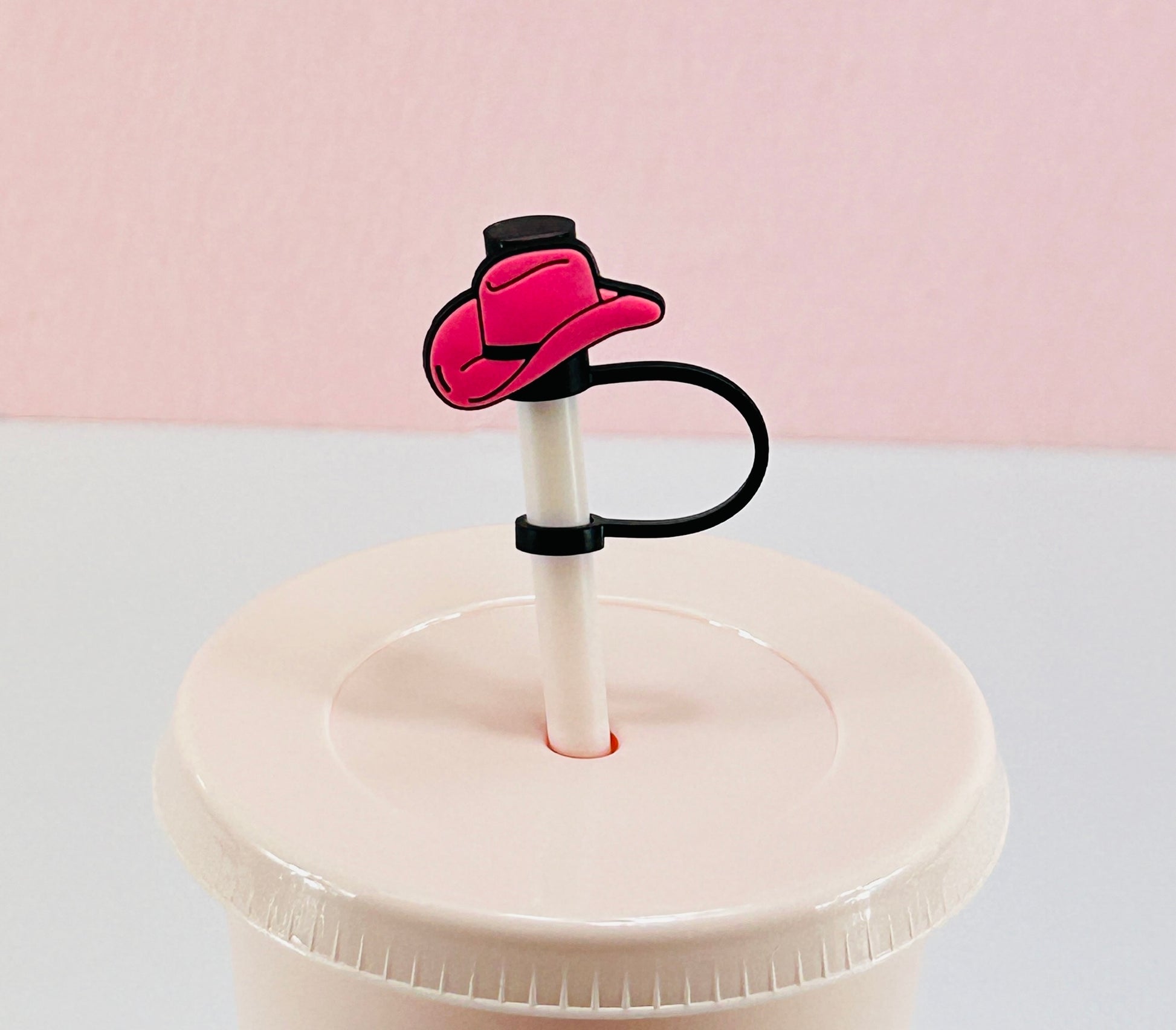 Cow Girl Hat Pink - Straw Topper image 0