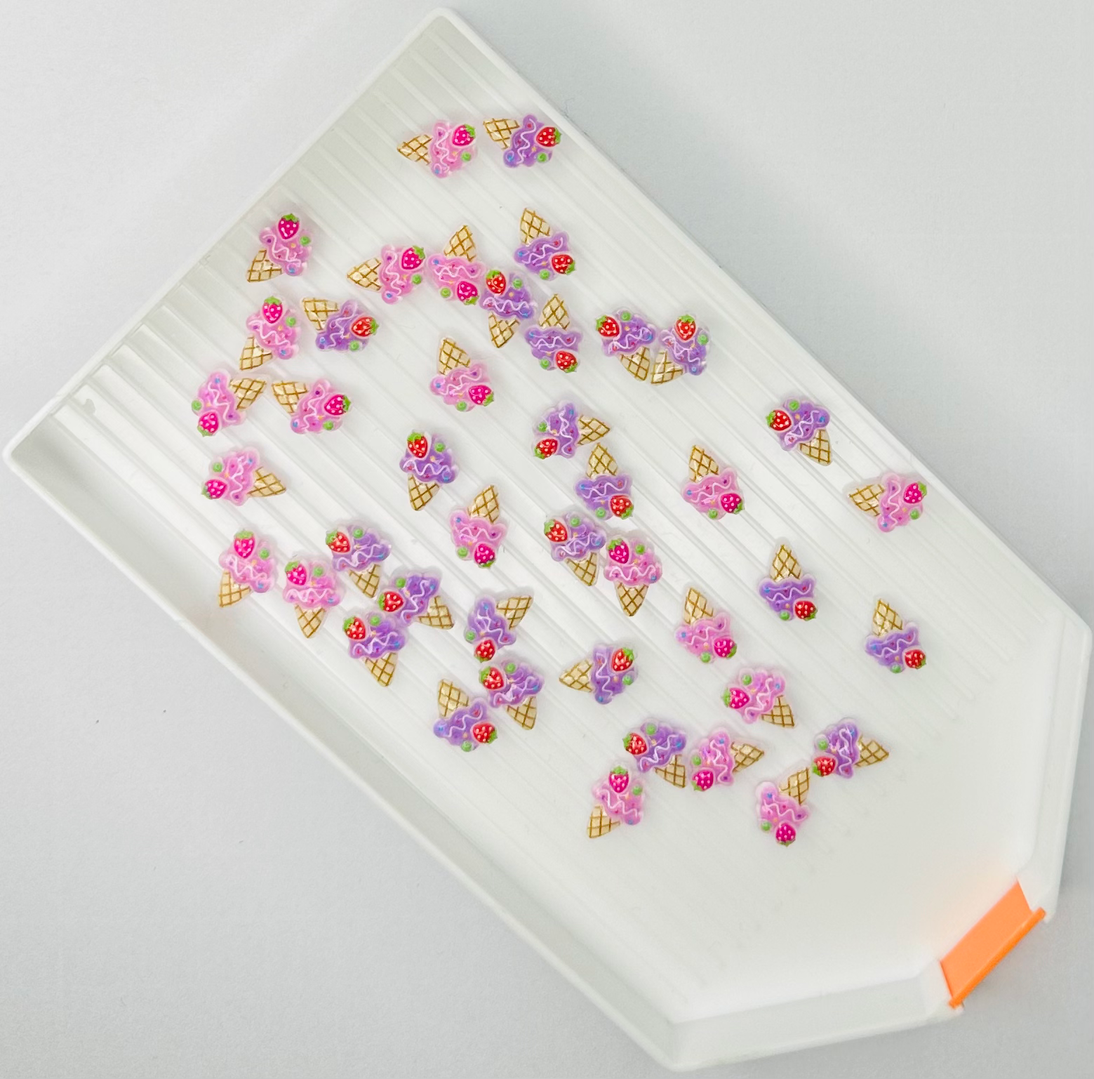 Pink and Purple Ice Cream Cabochon Flat Back Charm (Pack of 20) image 0