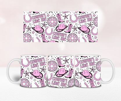 Cowgirl Like Me Seamless - Pre Printed Sublimation 11oz or 20oz Wrap image 1