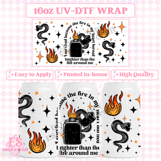Fire Inside - 16oz Beer Can / Libbey UV-DTF image 0