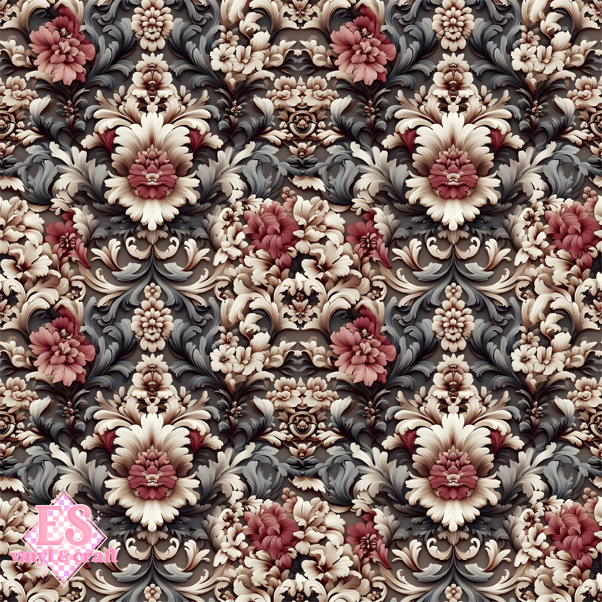 Velvet Baroque Collection SMALL Print - Section 1 - 12" x 12" Sheet image 3