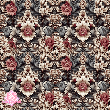 Velvet Baroque Collection SMALL Print - Section 1 - 12" x 12" Sheet image 3
