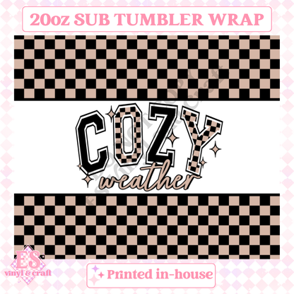 Cozy Weather - Full 20oz Tumbler Sublimation Ready Print image 1