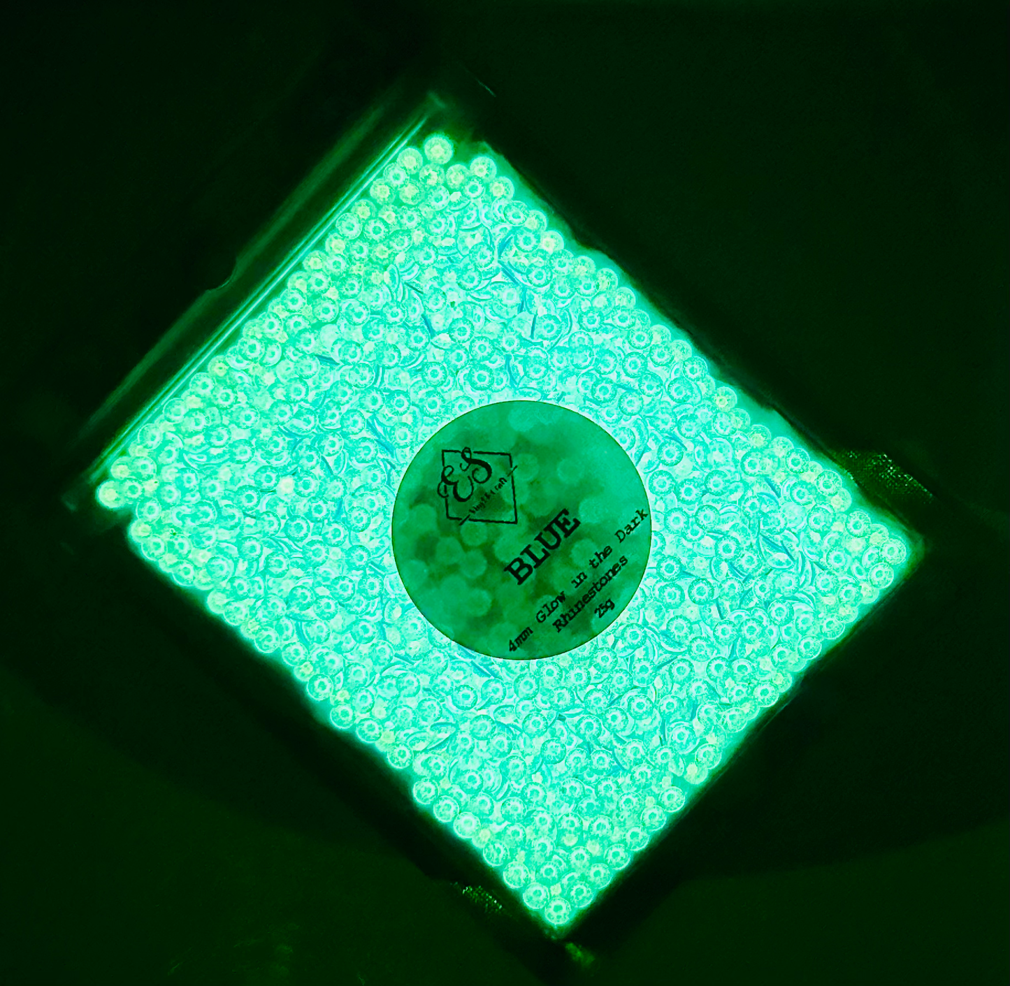 Blue - Glow in the Dark Resin Rhinestones (3mm, 4mm & 5mm) image 3