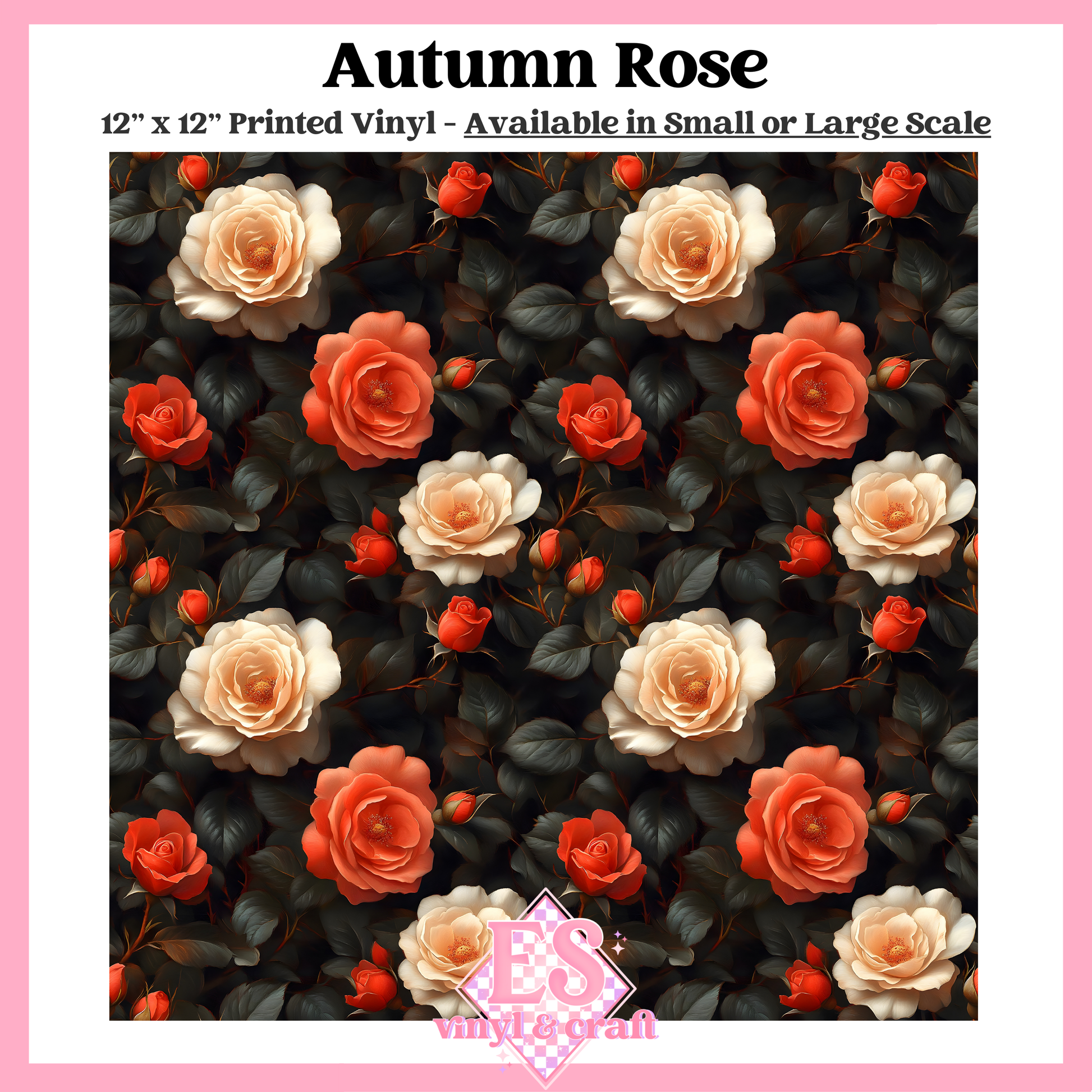 Autumn Rose - Small or Large Scale Options - 12" x 12" Sheet image 0