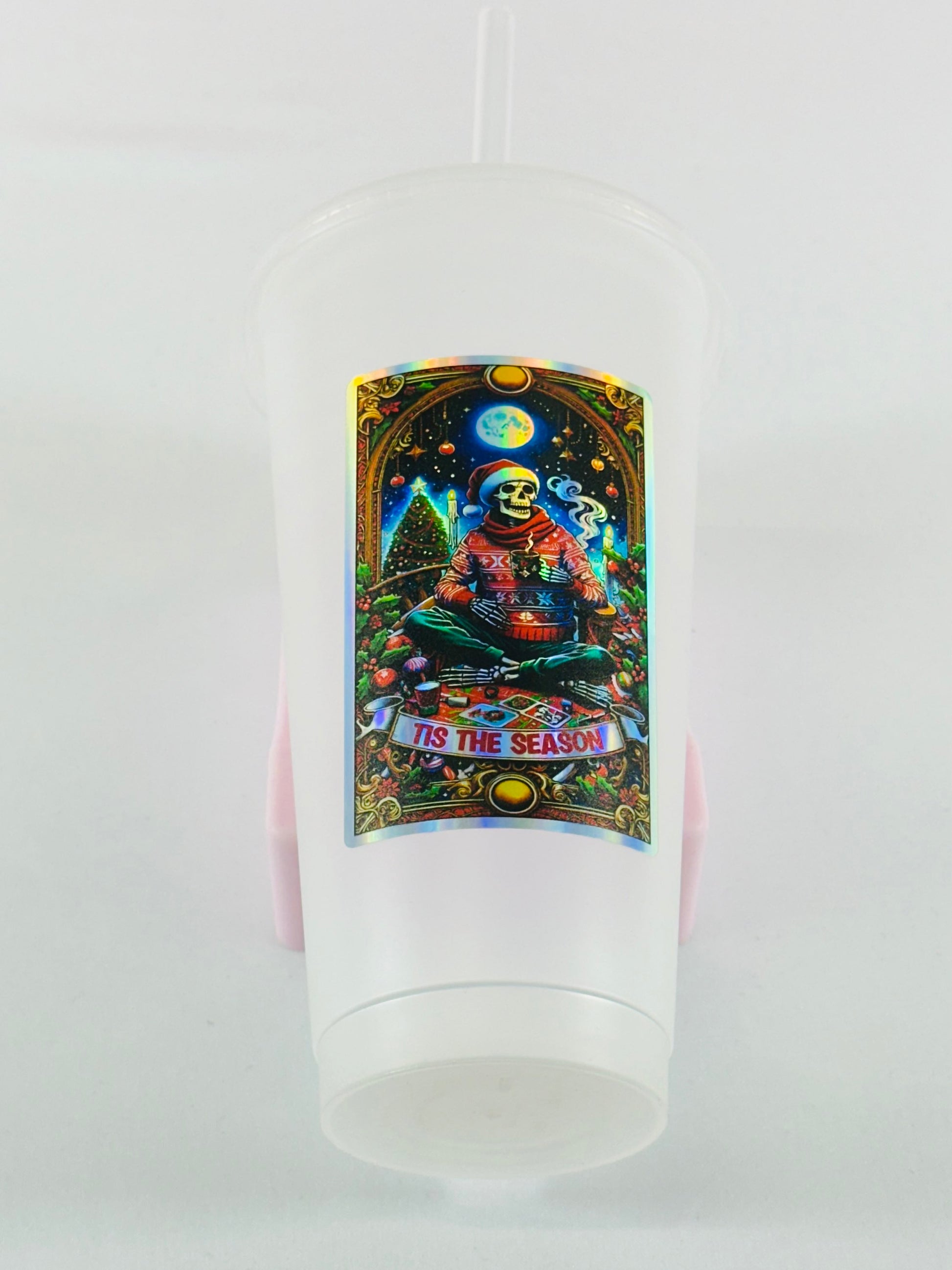 Christmas Tarot Card Decals - Holographic Rainbow Silver image 12