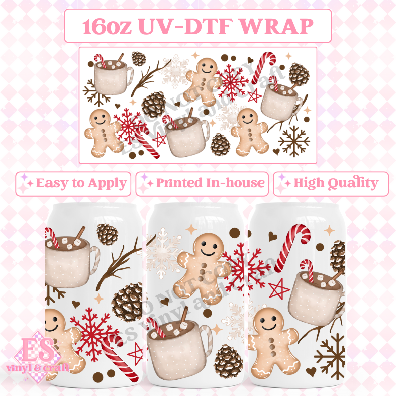 Christmas Things - 16oz Beer Can / Libbey UV-DTF Transfer image 0