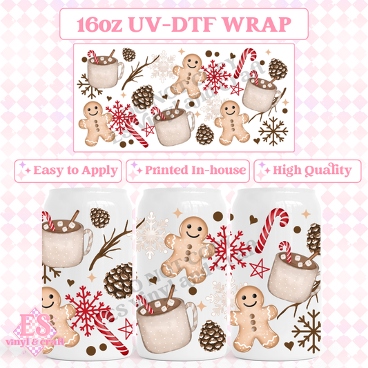 Christmas Things - 16oz Beer Can / Libbey UV-DTF Transfer image 0