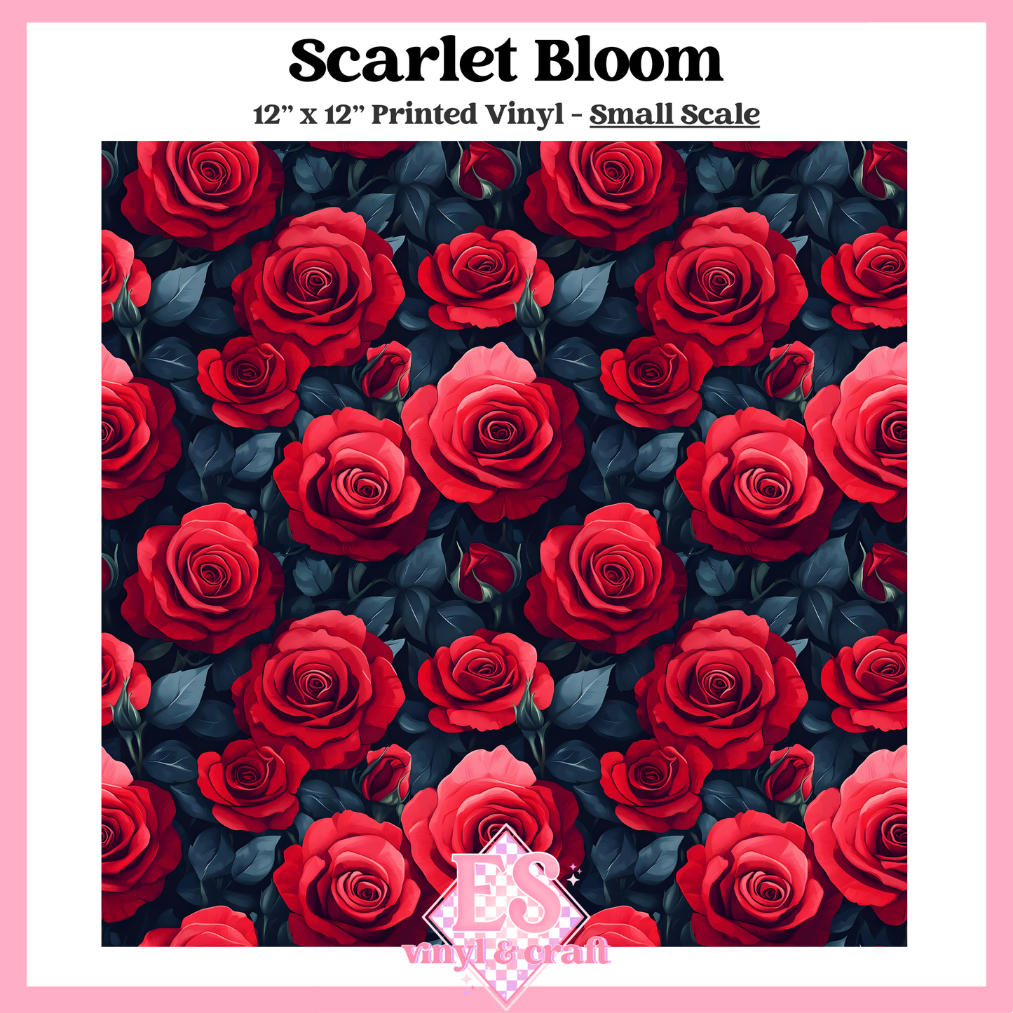 Scarlet Bloom - Small or Large Scale Options - 12" x 12" Sheet image 1