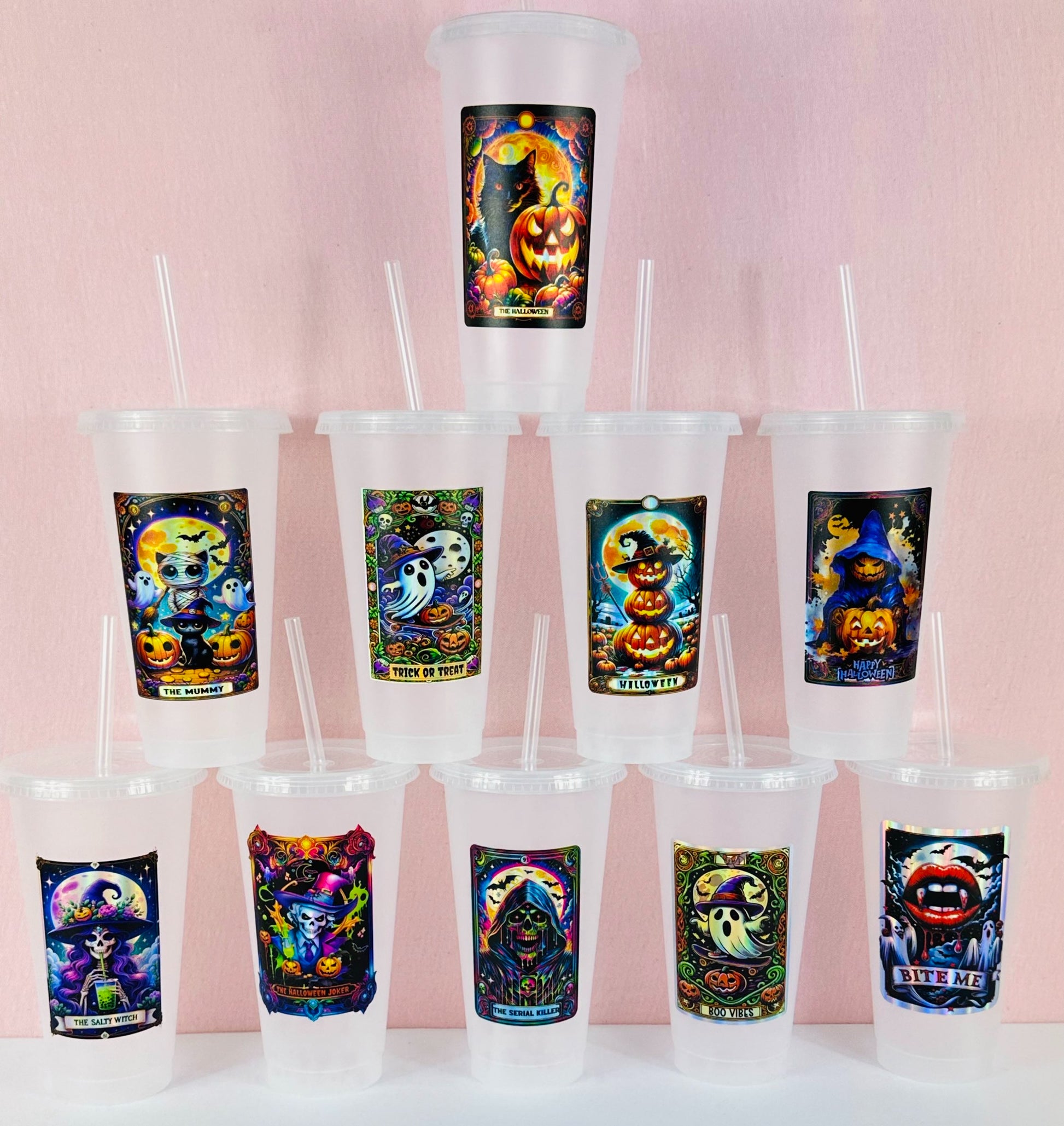 Halloween Tarot Card Decals - Holographic Rainbow Silver Section 2 image 0