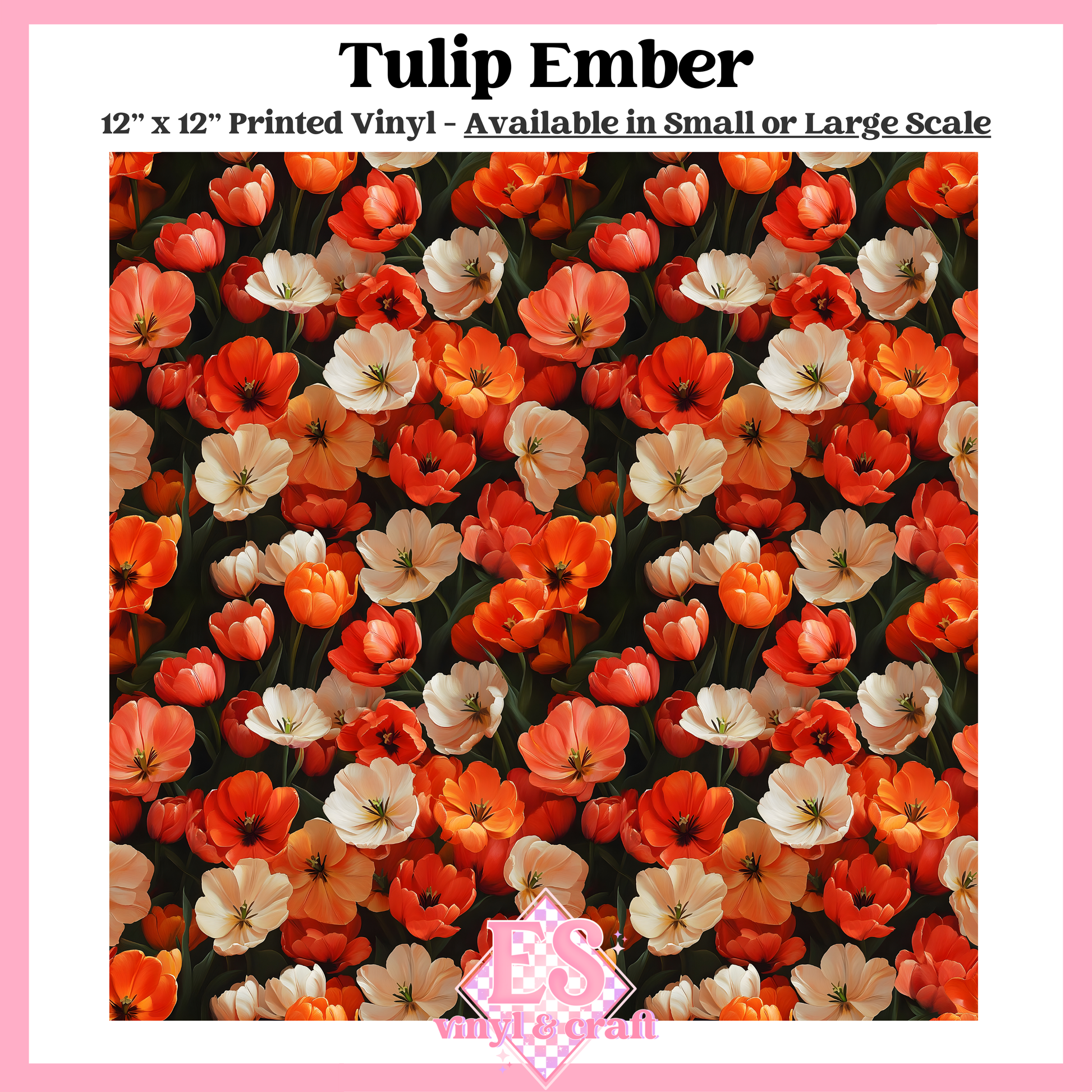 Tulip Ember - Small or Large Scale Options - 12" x 12" Sheet image 0