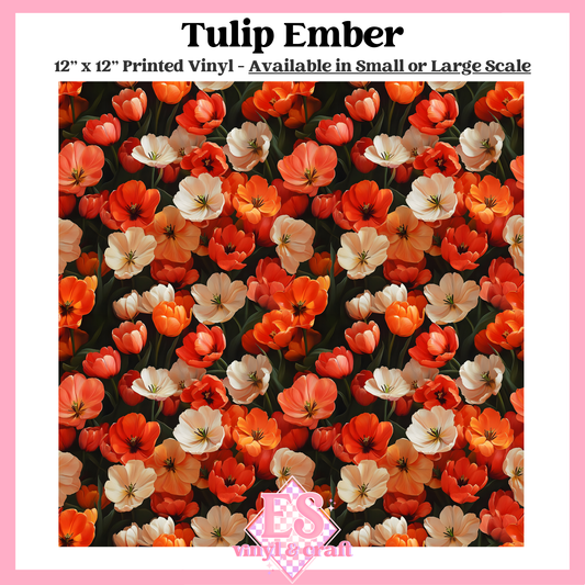 Tulip Ember - Small or Large Scale Options - 12" x 12" Sheet image 0