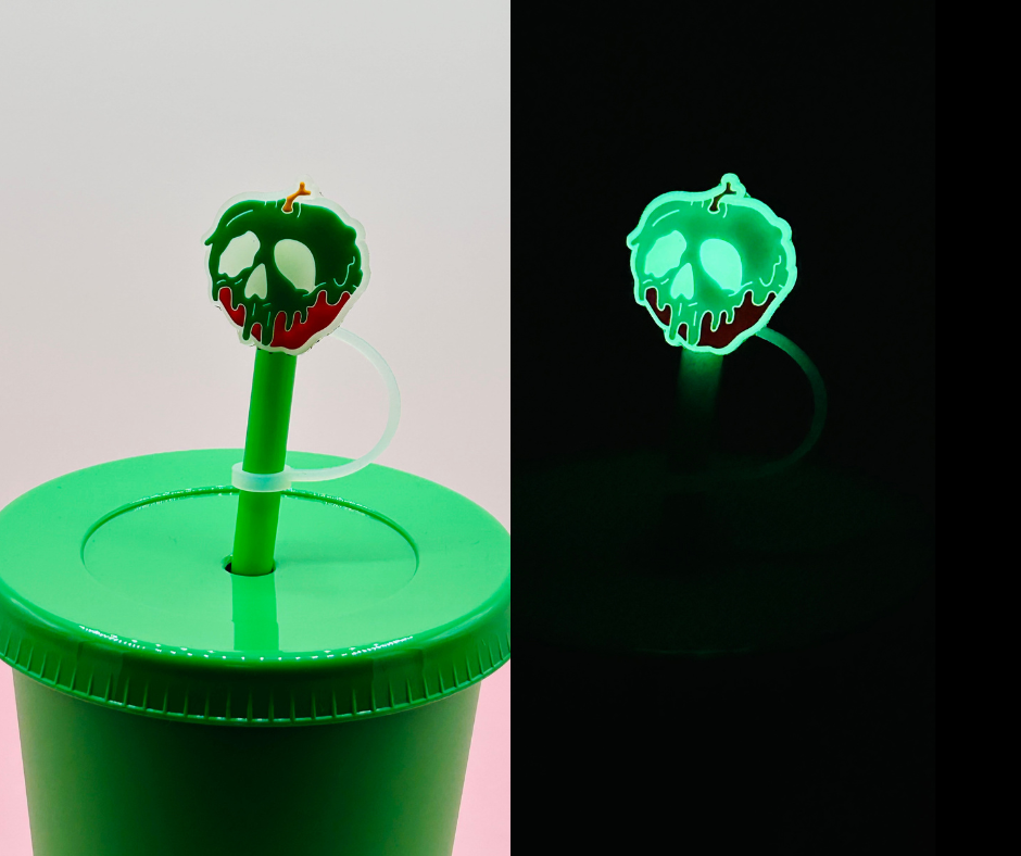 Straw Topper - Glow in the Dark Poisoned Apple image 0
