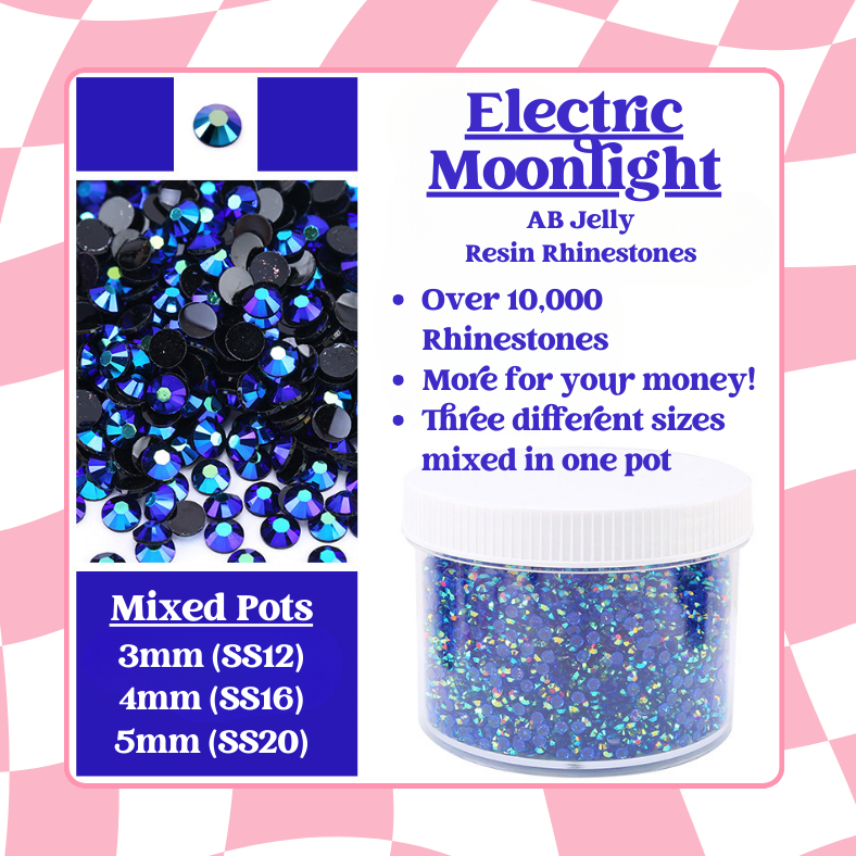 Rhinestone Mixed Pots (3mm, 4mm, 5mm) 100g image 4