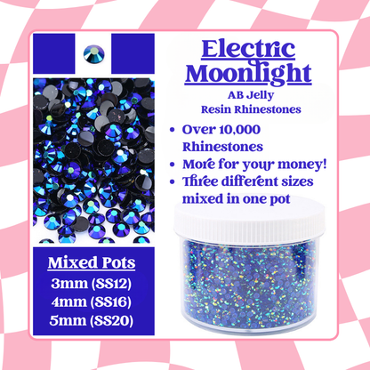 Rhinestone Mixed Pots (3mm, 4mm, 5mm) 100g image 4