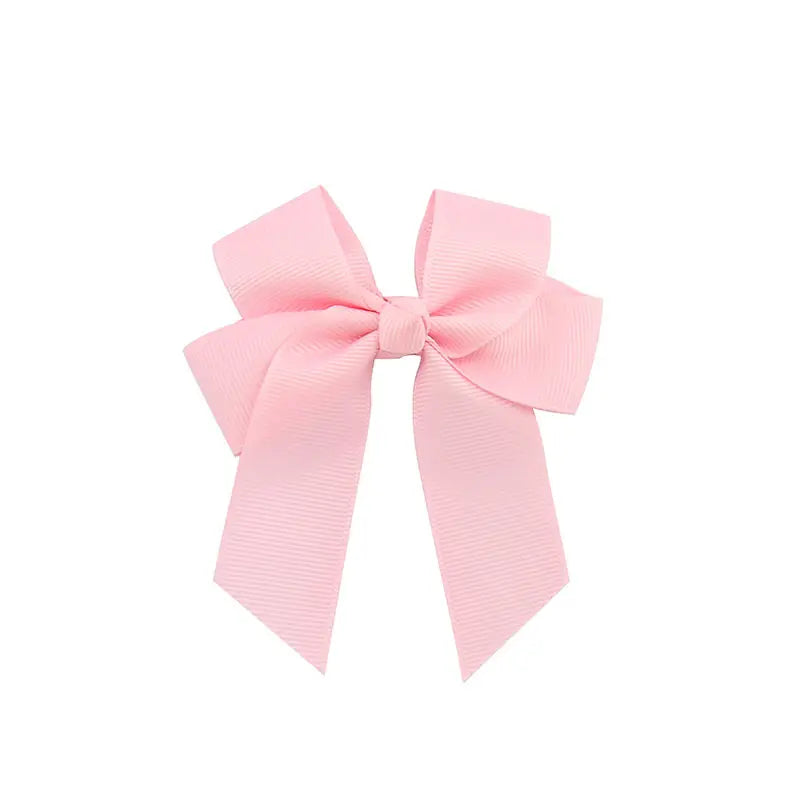 Hair Bow Clip 4" - Baby Pink image 0