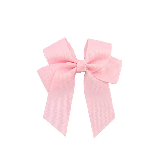 Hair Bow Clip 4" - Baby Pink image 0