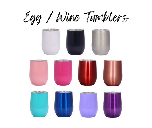 12oz Double Wall Wine Stainless Steel Egg Shape Tumbler image 0