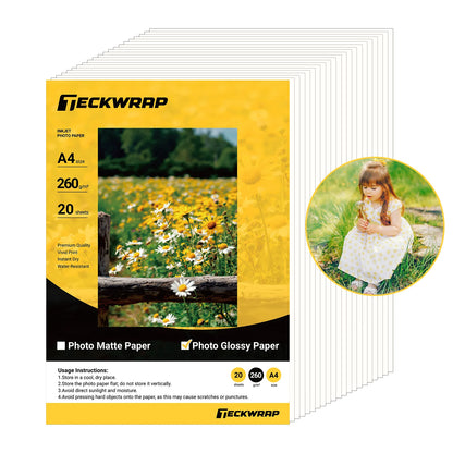 Inkjet Printable Photo Paper Glossy x 20 Sheets image 0