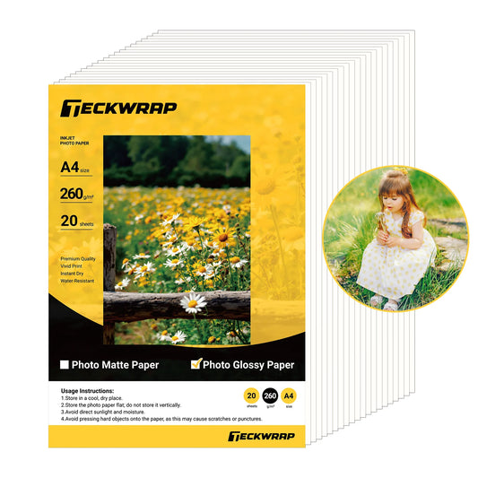 Inkjet Printable Photo Paper Glossy x 20 Sheets image 0