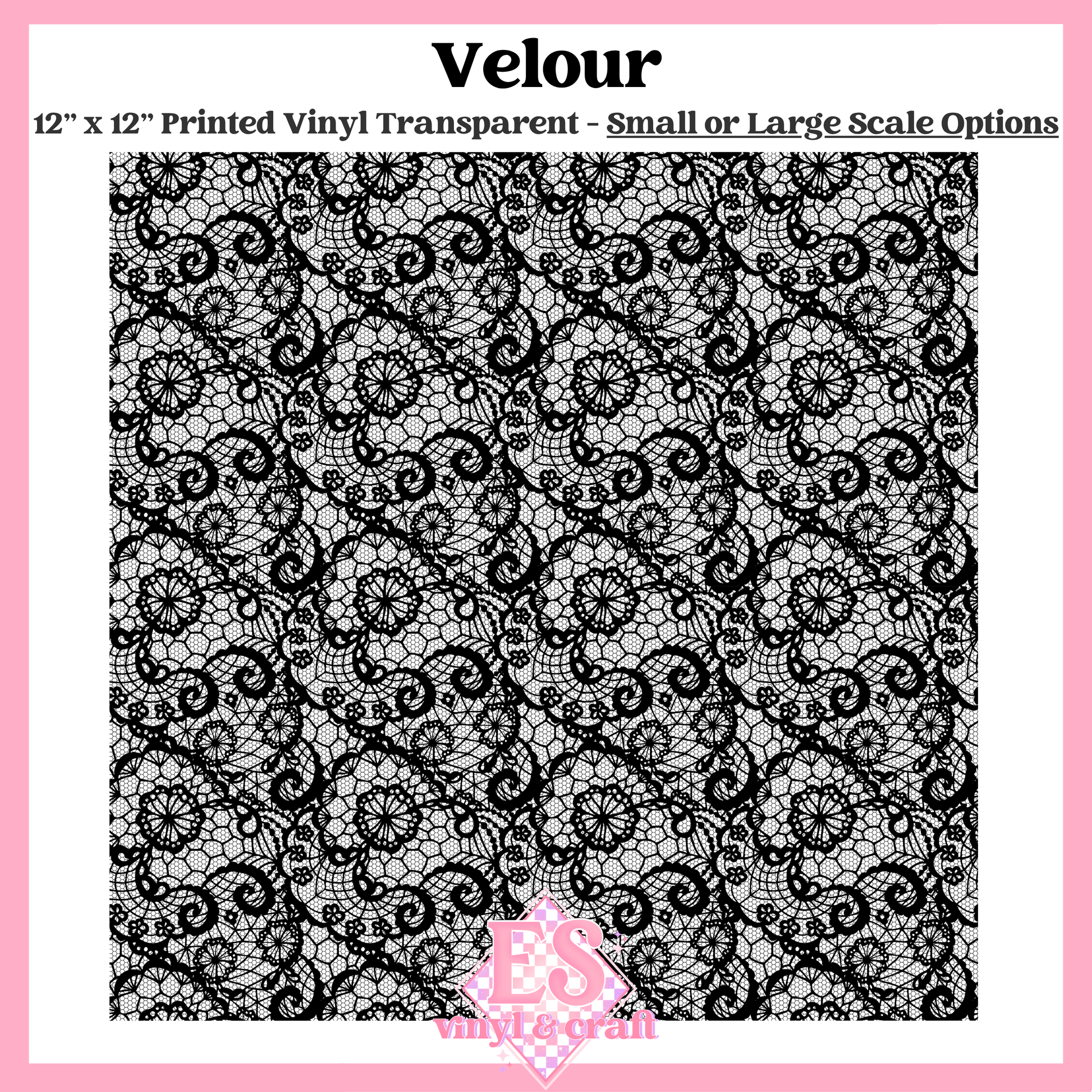 Velour Transparent - Small or Large Scale Options - 12" x 12" Sheet image 0