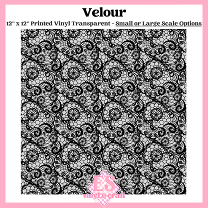 Velour Transparent - Small or Large Scale Options - 12" x 12" Sheet image 0