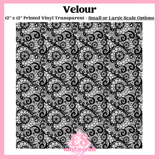 Velour Transparent - Small or Large Scale Options - 12" x 12" Sheet image 0