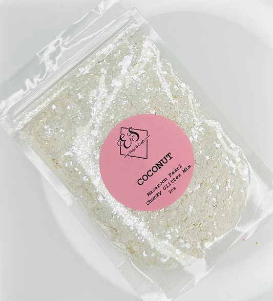 Coconut - Macaroon Pearl Chunky Glitter Mix image 0