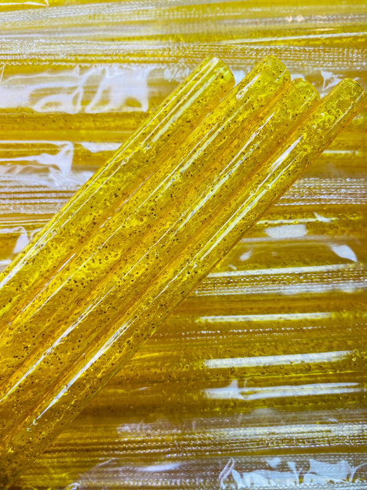Yellow Glitter Straw image 0