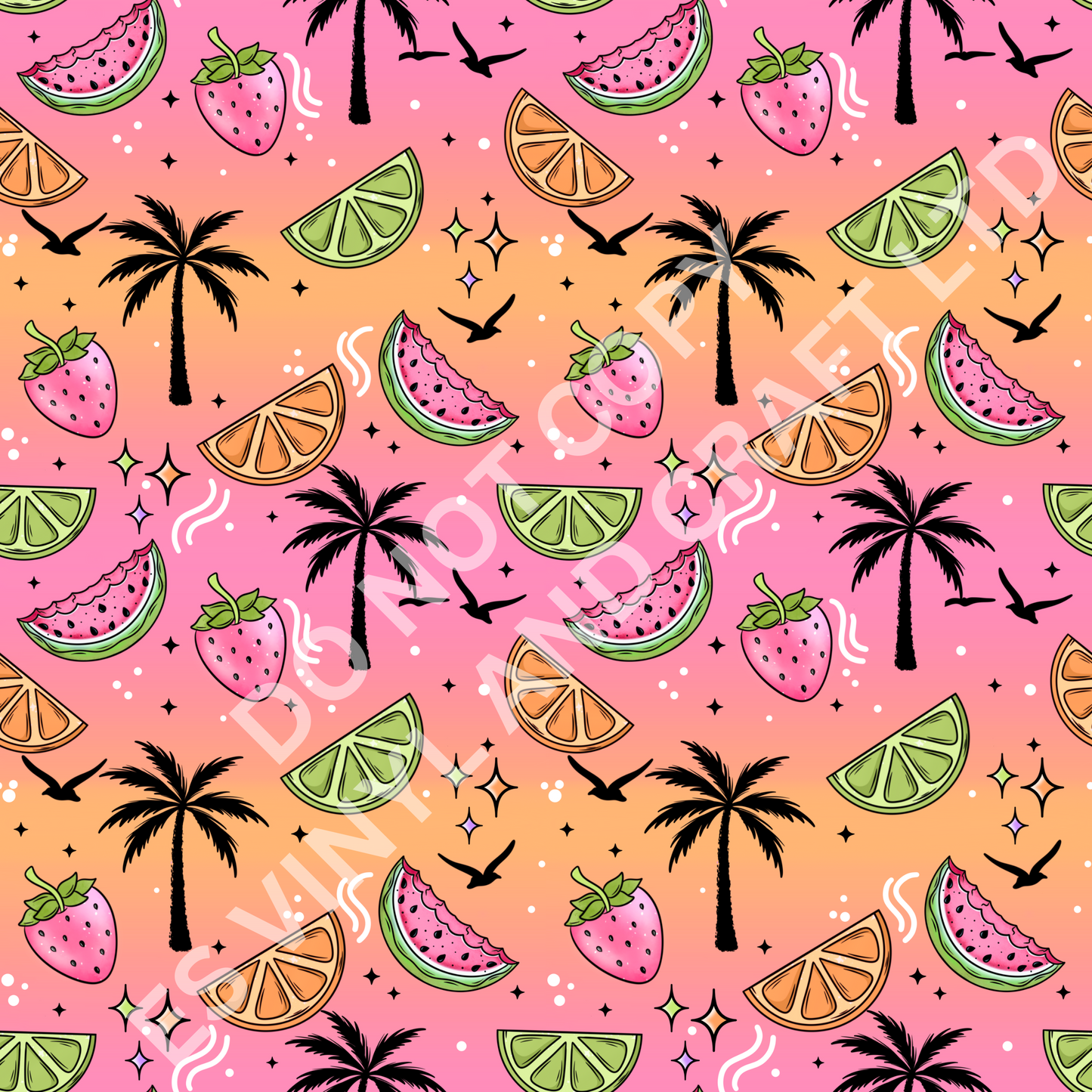 Summer Days (No Wording) - Holographic or Normal Printed Vinyl (A4 or 12" x 12") image 2