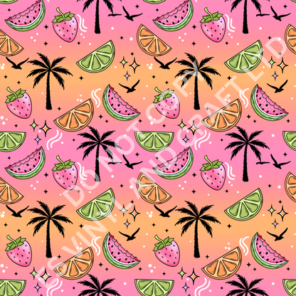 Summer Days (No Wording) - Holographic or Normal Printed Vinyl (A4 or 12" x 12") image 2
