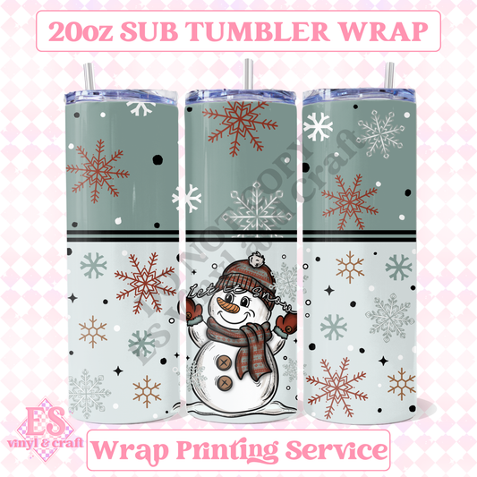 Let It Snow - Full 20oz Tumbler Sublimation Print image 0