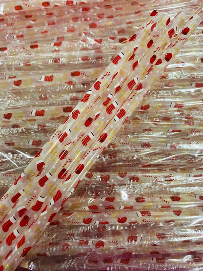 Christmas Straws for Stanley (40oz) Tumblers - Christmas Stocking Clear image 1
