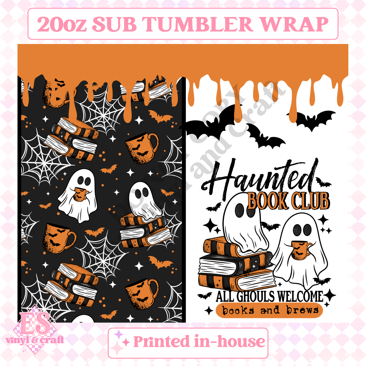 Haunted Book Club - Full 20oz Tumbler Sublimation Print image 1