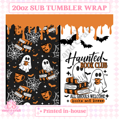Haunted Book Club - Full 20oz Tumbler Sublimation Print image 1