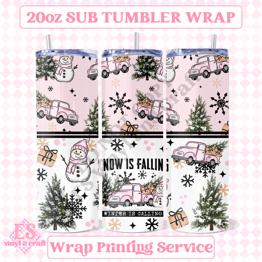 Winter is Calling - Full 20oz Tumbler Sublimation Print image 0