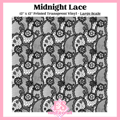 Midnight Lace Transparent - Small or Large Scale Options - 12" x 12" Sheet image 2