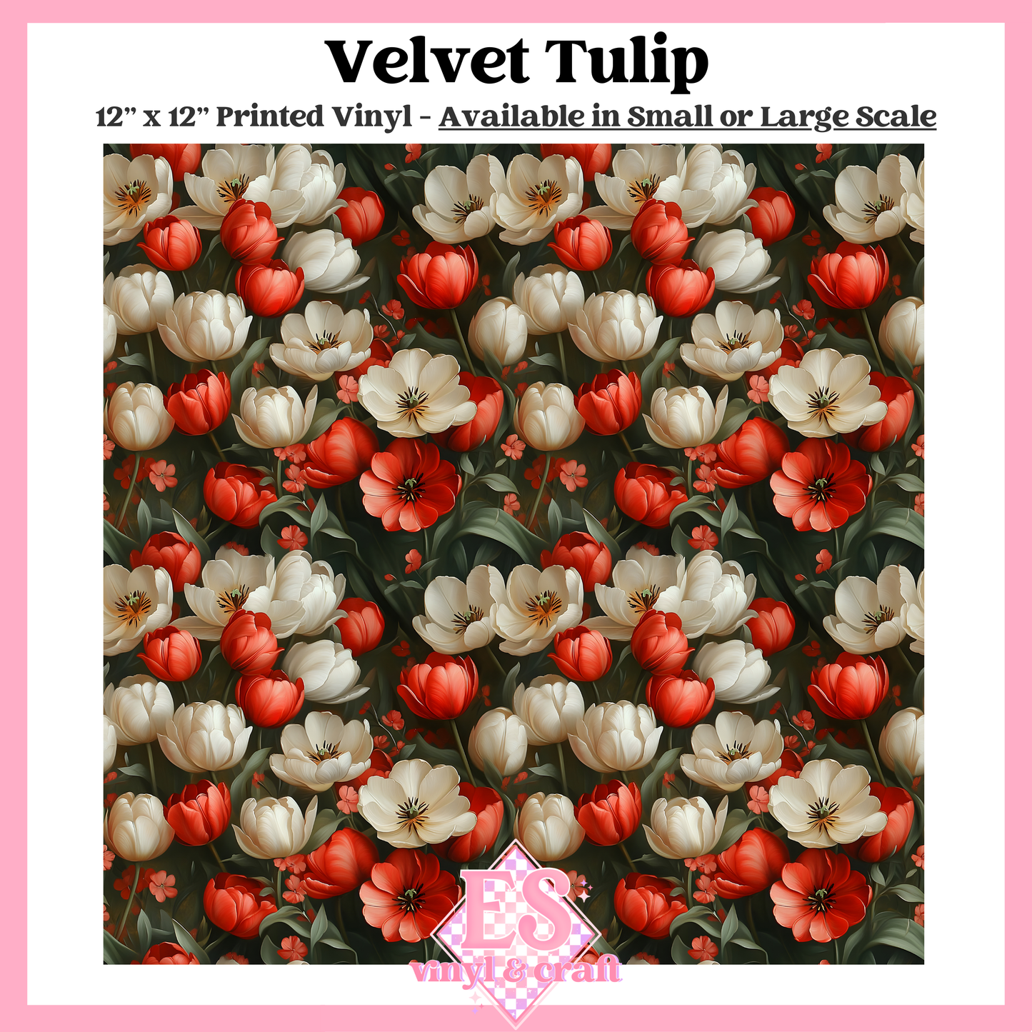 Velvet Tulip - Small or Large Scale Options - 12" x 12" Sheet image 0
