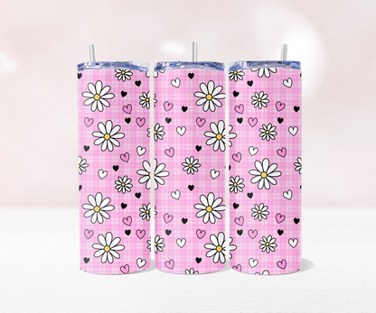 Daisy Seamless - Full 20oz Tumbler Sublimation Ready To Press Wrap image 3