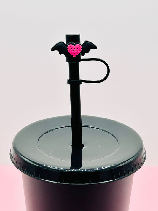 Straw Topper - Bat Heart image 0