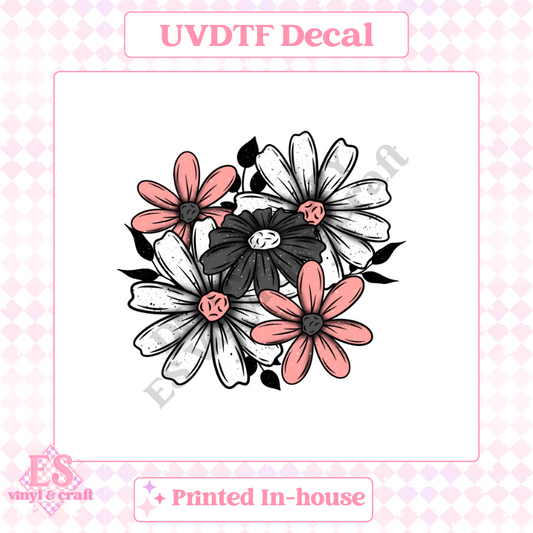 Pink Floral Bouquet - UV-DTF Decal Transfer image 0