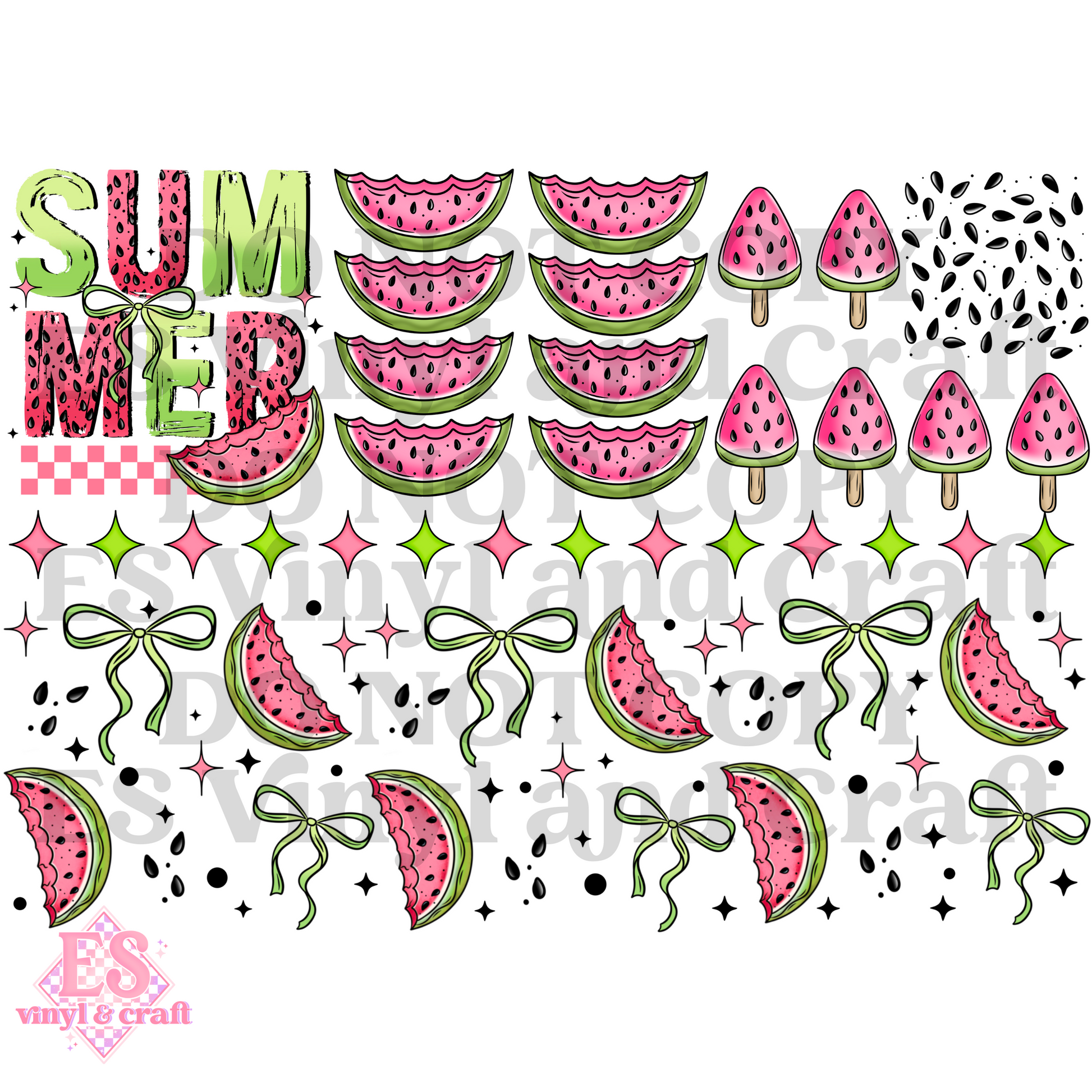 Summer - UVDTF (A4 Sheet) 210mm x 300mm image 1
