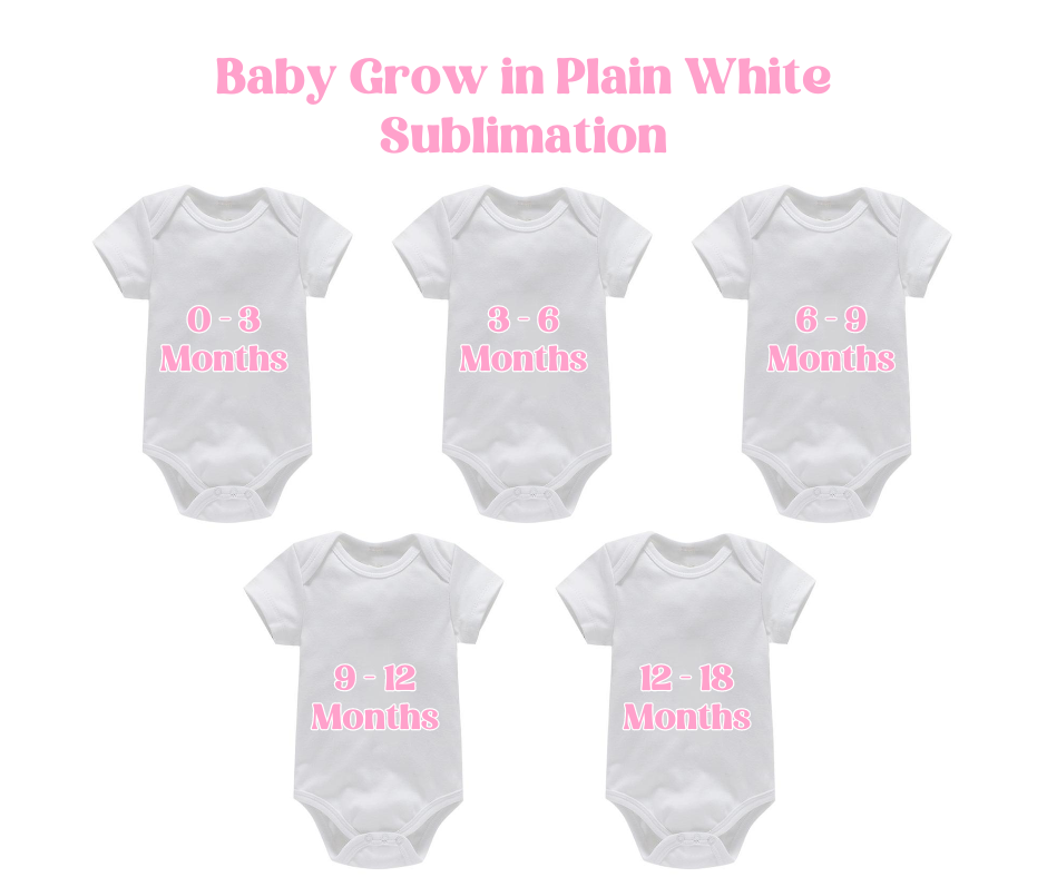 Baby Grow in Plain White for Sublimation image 0