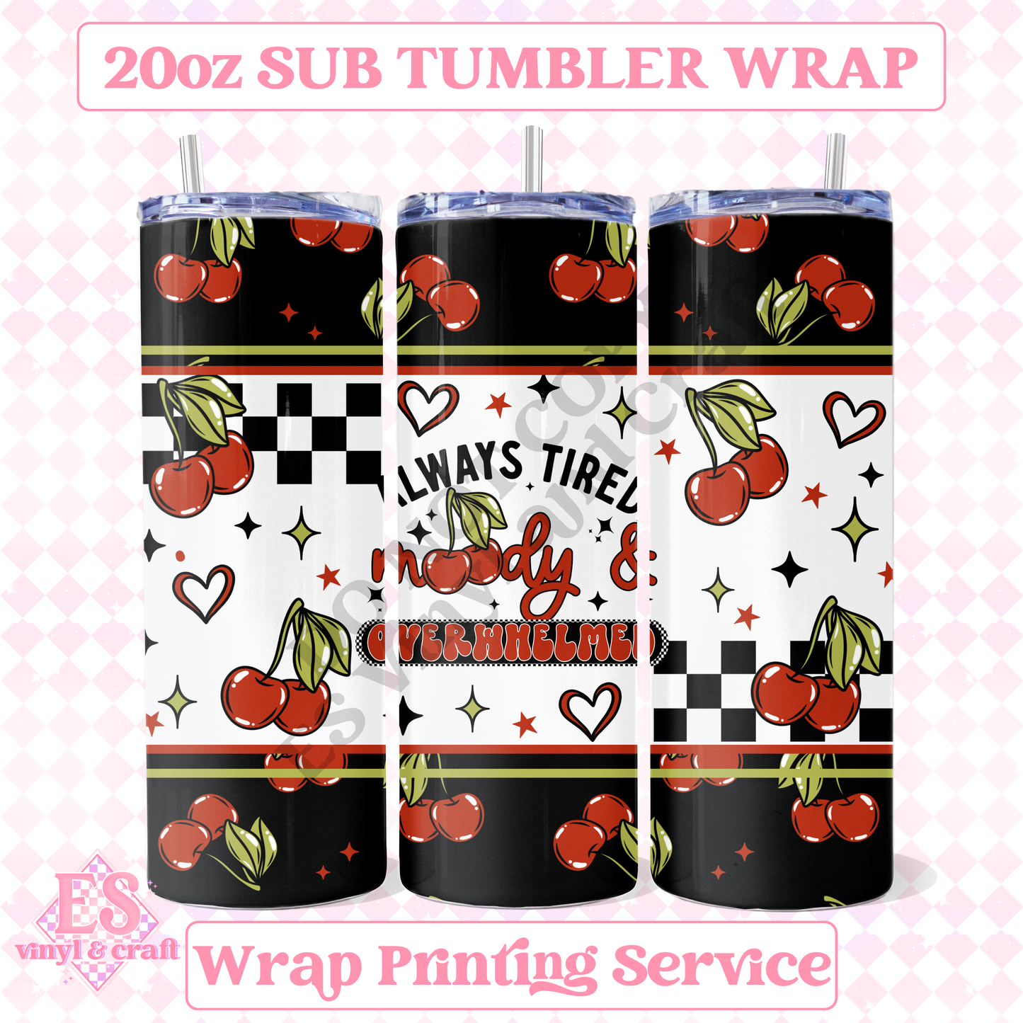 Moody - Full 20oz Tumbler Sublimation Print image 0